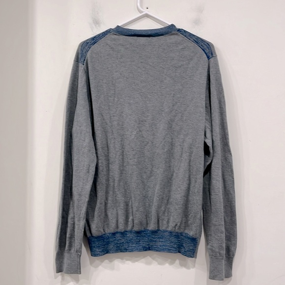 Paul Smith Jeans Cotton Crewneck in Heathered Grey Blue Details size Large - Picture 7 of 14